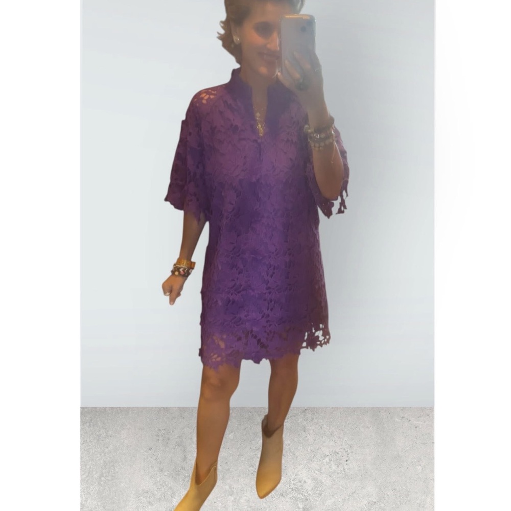 NWT Buddy Love Purple Lace Mini Dress, Lined, S-L